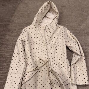 Mango polka dot girls lined rain coat size 10